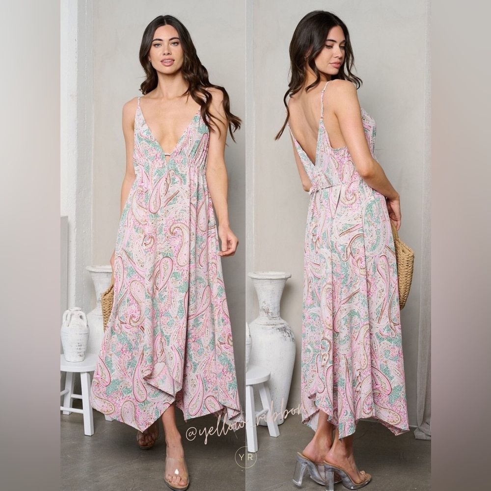 NEW Paisley Print Midi Dress